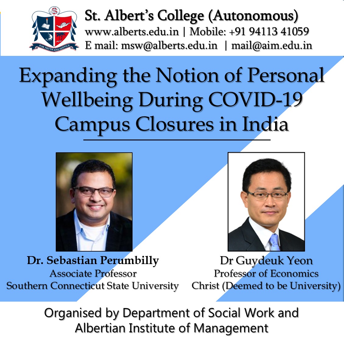 Webinar on Expanding the Notion of Personal Wellbeing During COVID-19 Campus Closures in India